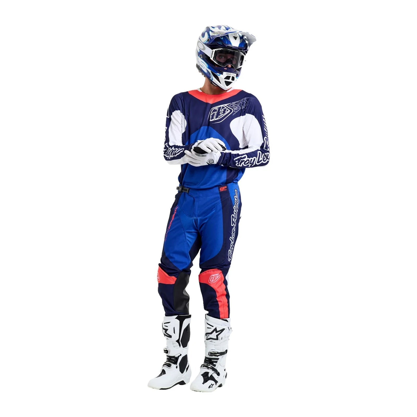 Troy Lee MX Jersey & Pant Kit Deal - GP Pro FRAMES (Navy)