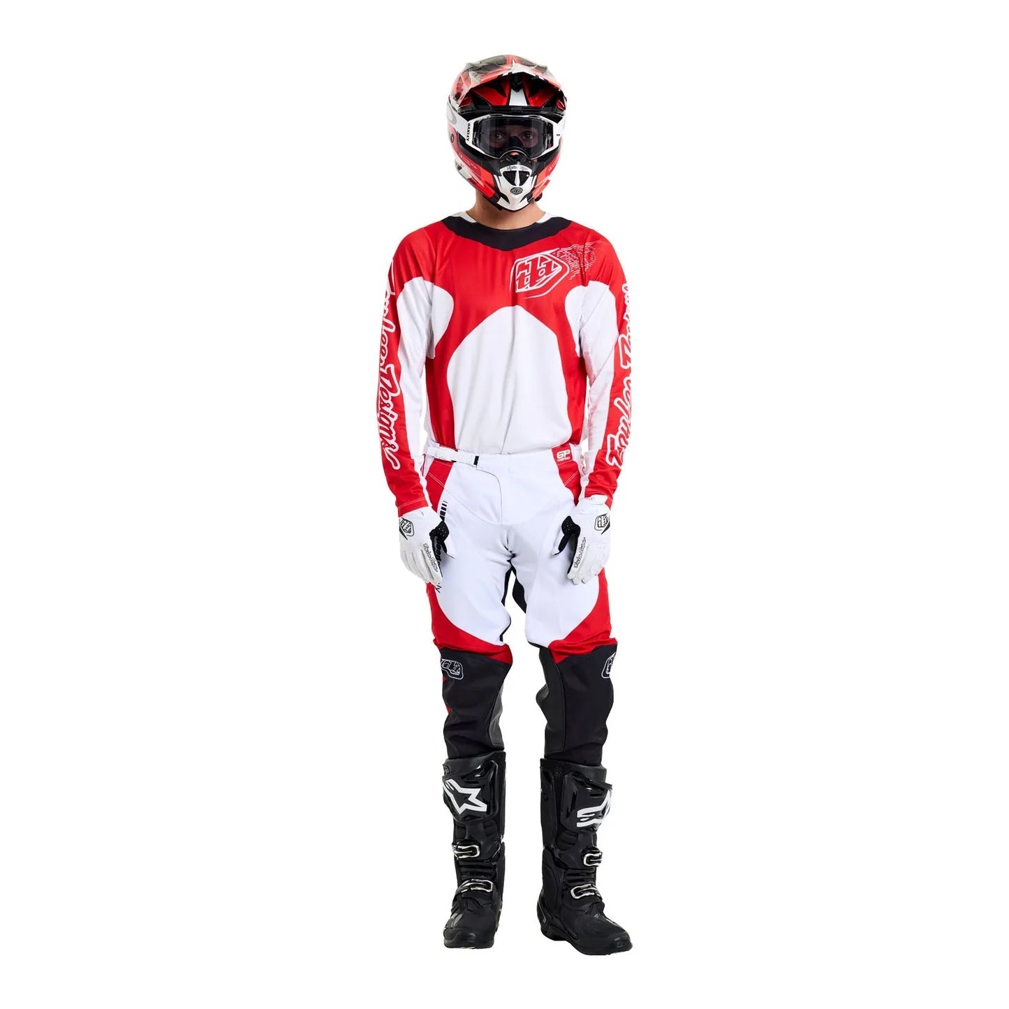 Troy Lee MX Jersey & Pant Kit Deal - GP Pro FRAMES (White/Red)