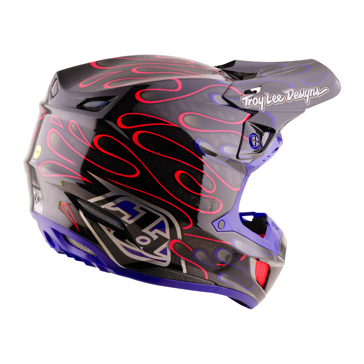 Troy Lee Designs SE5 Carbon MIPS OVERSPRAY MX | Enduro Helmet (Black/Magenta)