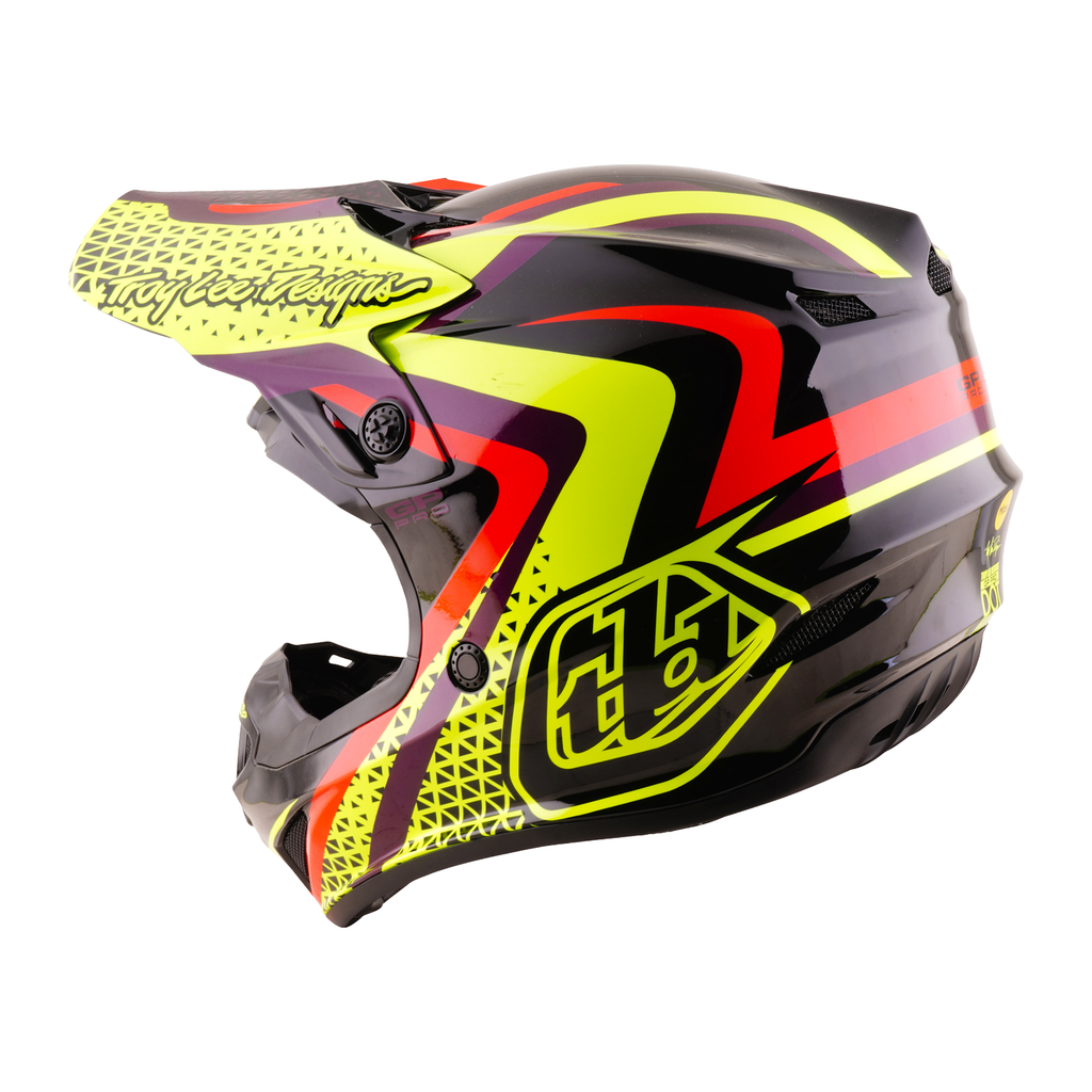 Troy Lee Designs Youth GP Pro MIPS SLIDES MX Helmet (Black/Yellow)