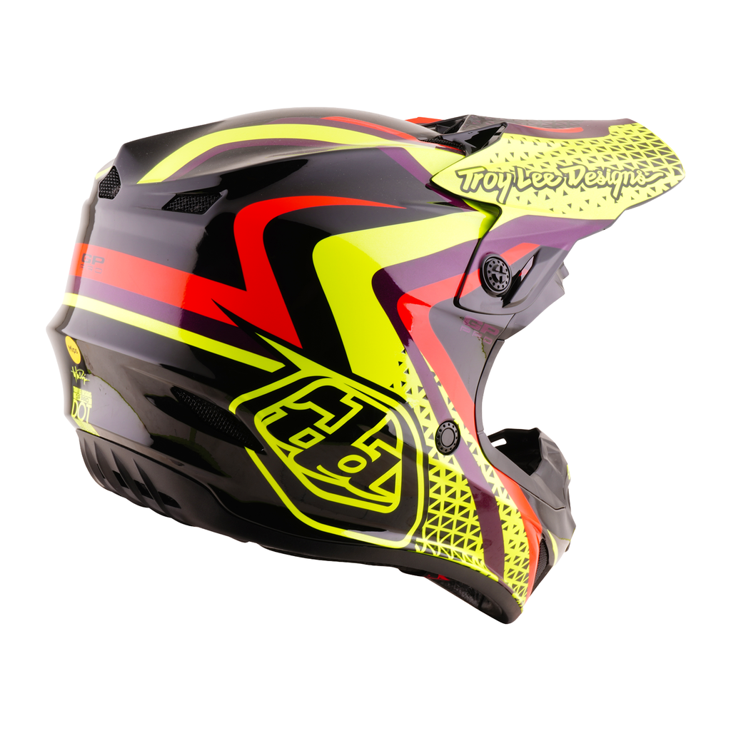 Troy Lee Designs Youth GP Pro MIPS PULSE MX Helmet (Black/Flo Yellow)