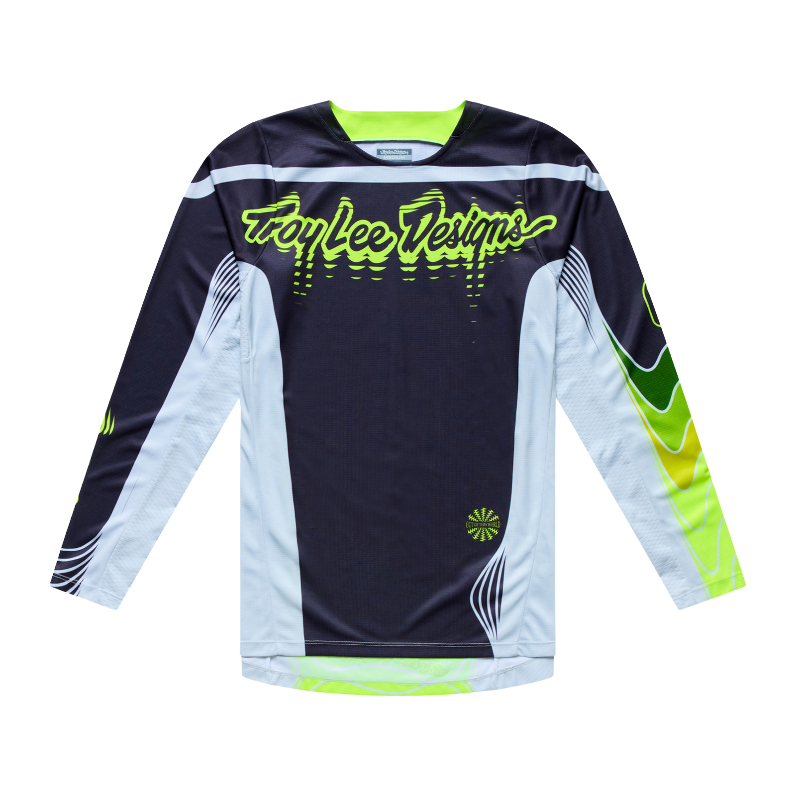 Troy Lee Designs GP PRO STAGGER MX Jersey (Gunmetal/Neo Yellow)