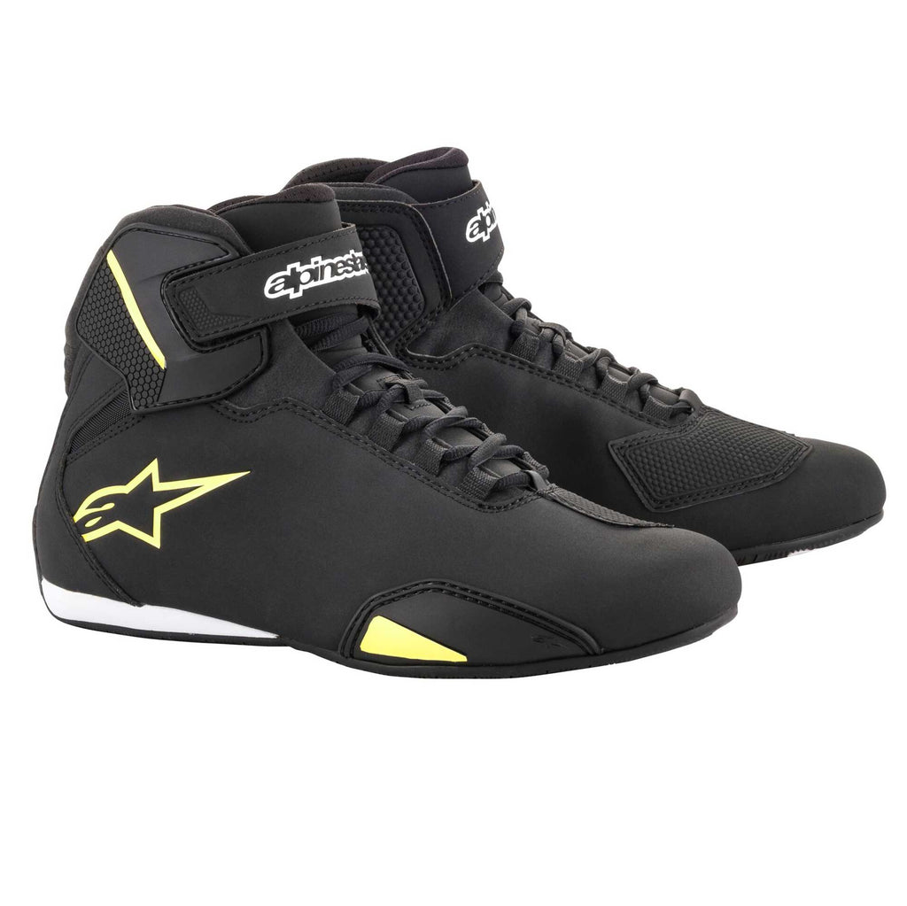Alpinestars Sektor Motorcycle Riding Shoes (Black/Yellow Fluo)
