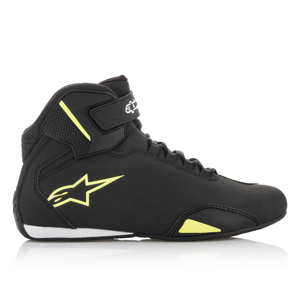 Alpinestars Sektor Motorcycle Riding Shoes (Black/Yellow Fluo)
