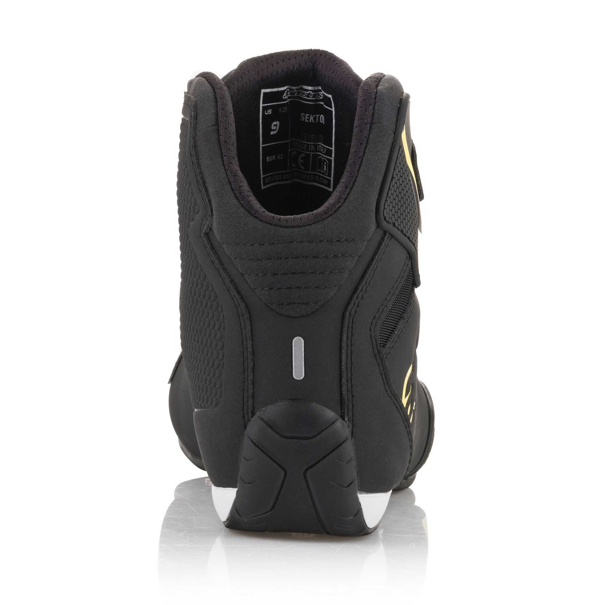 Alpinestars Sektor Motorcycle Riding Shoes (Black/Yellow Fluo)