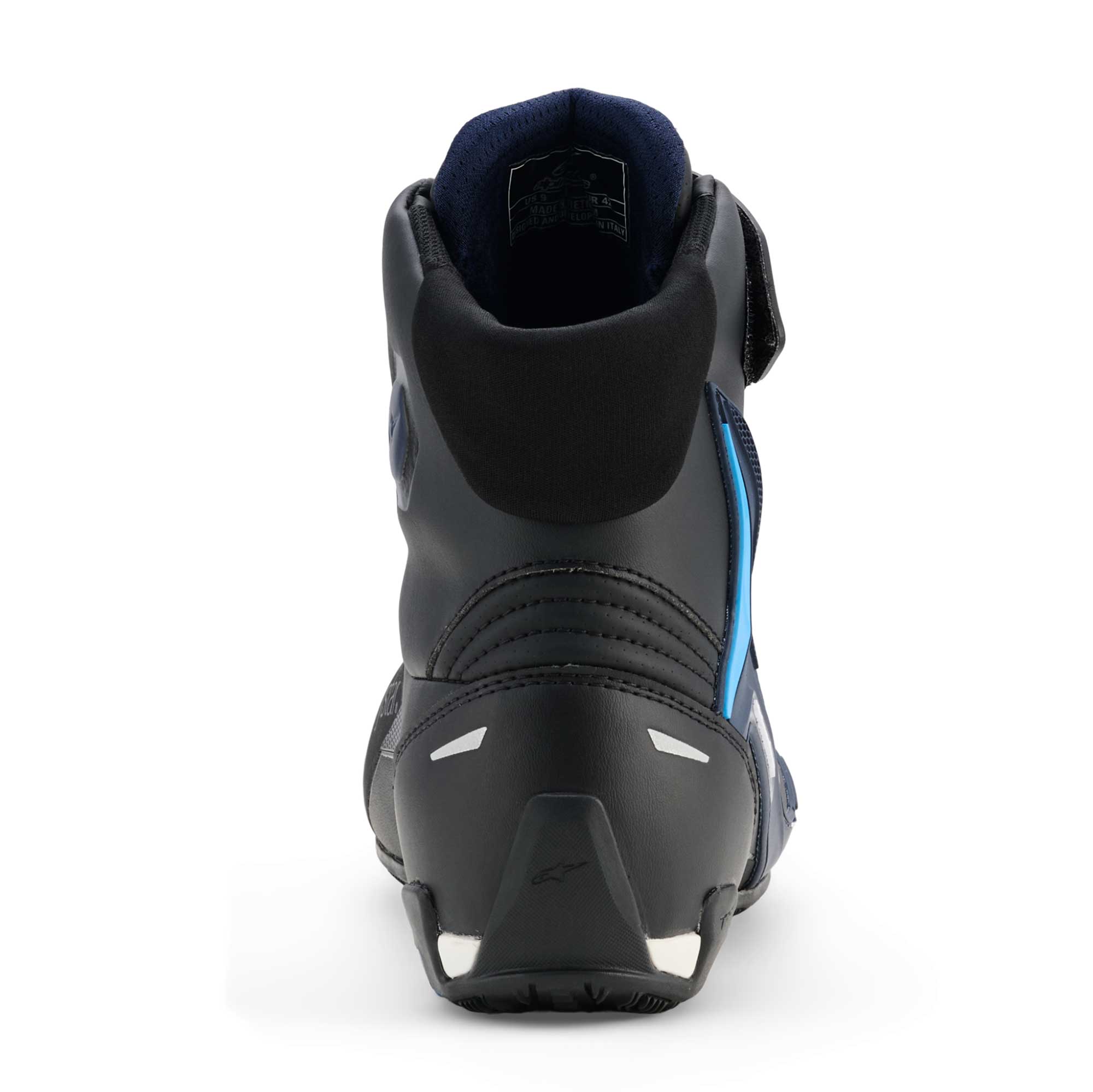 Alpinestars Faster-4 DRYSTAR WP Motorcycle Riding Shoes (Black/Night Navy/Cyan)
