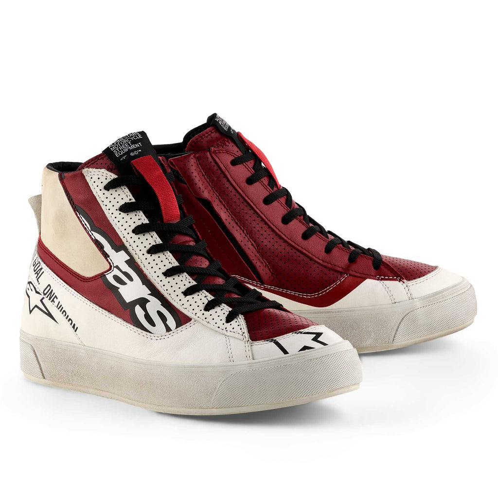 Alpinestars Women's STATED FLAIR Motorcycle Riding Shoes (White/Rio Red)