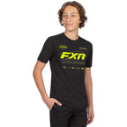 FXR Youth T-Shirt - Race Division Premium Tee (Black/Hi-Viz)