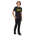 FXR Youth T-Shirt - Race Division Premium Tee (Black/Hi-Viz)