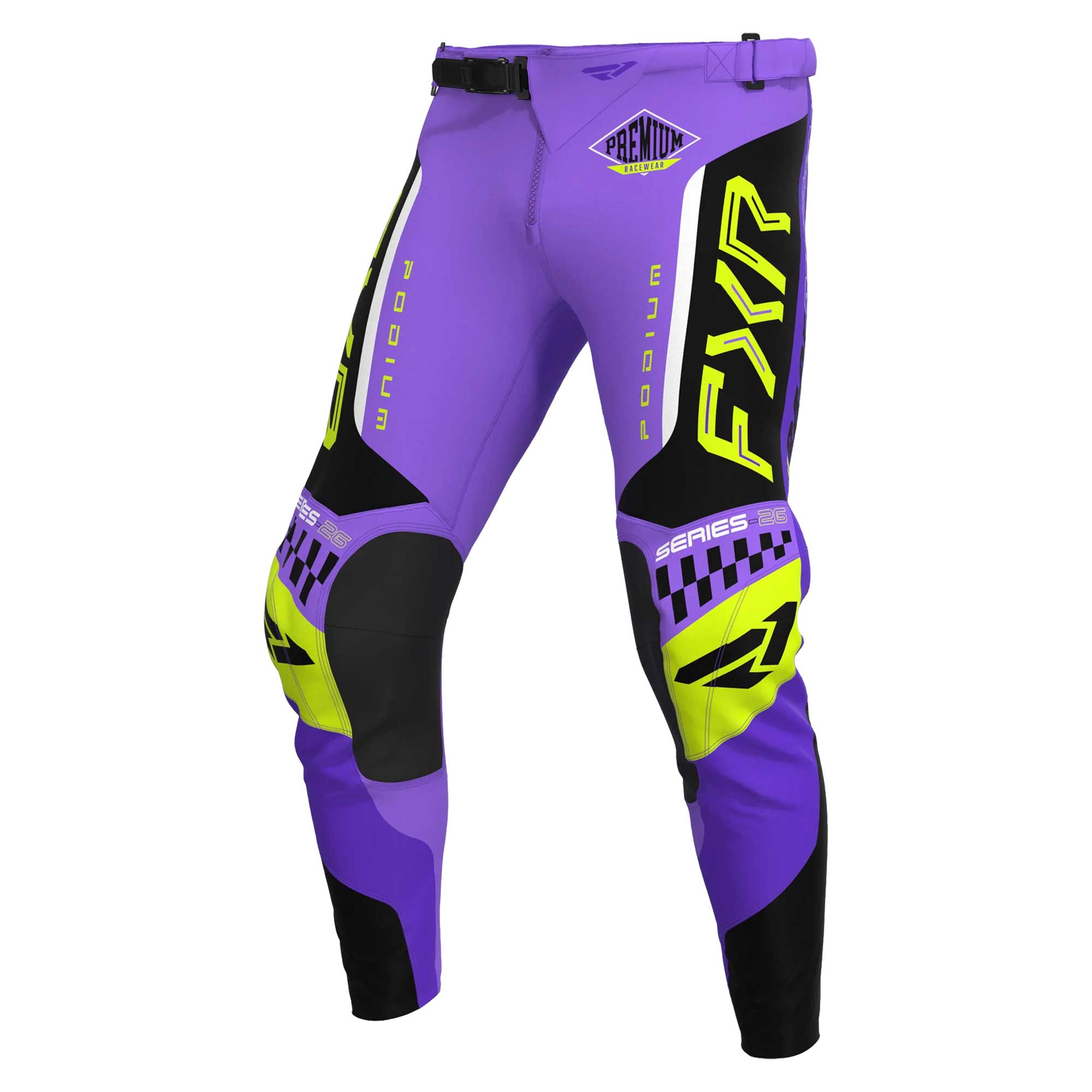 FXR Youth MX Jersey & Pant Kit Deal - MX26.5 PODIUM (Purple/Black/Hi Vis)