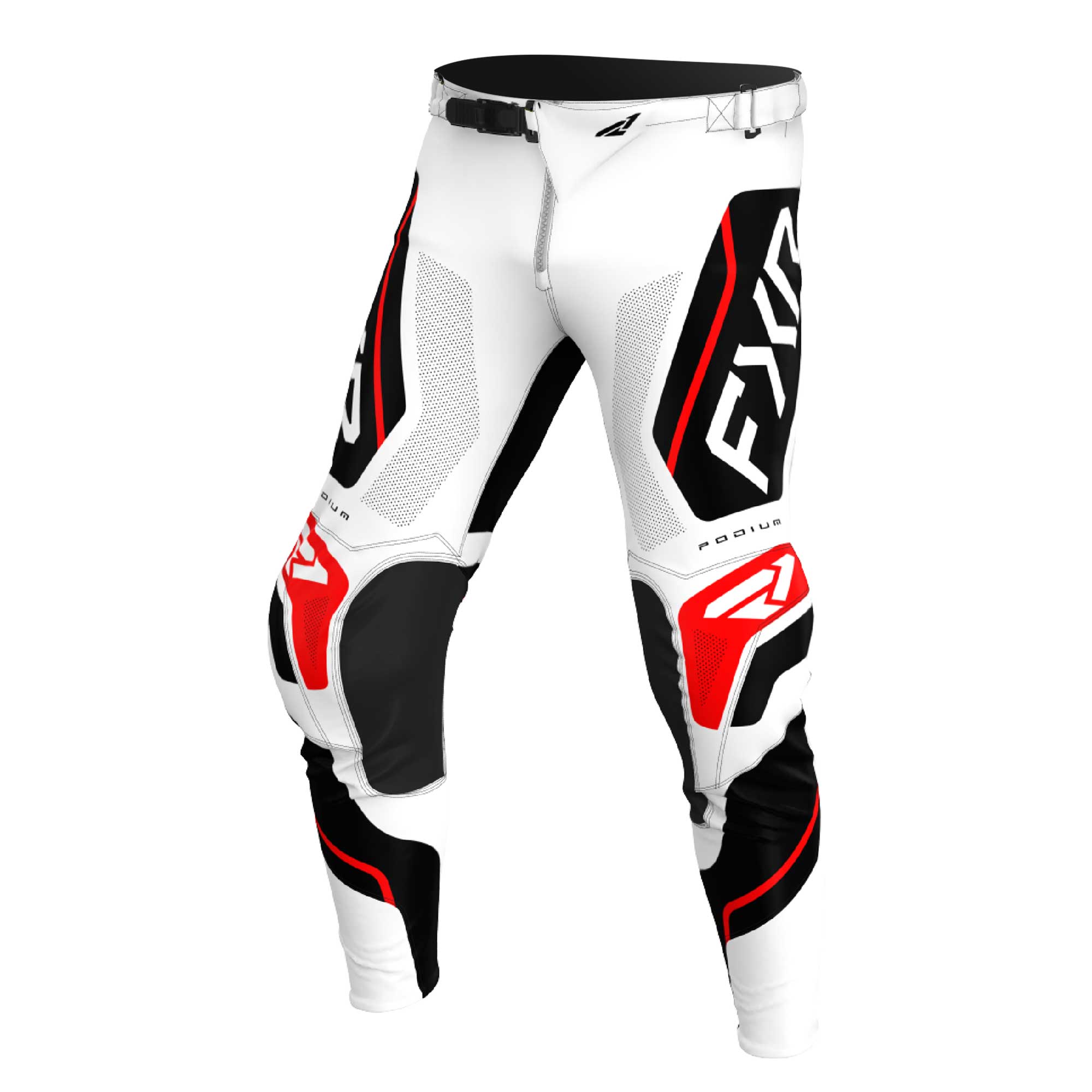 FXR (MX26) MX Jersey & Pant Kit Deal - PODIUM Relay (White/Black/Red)