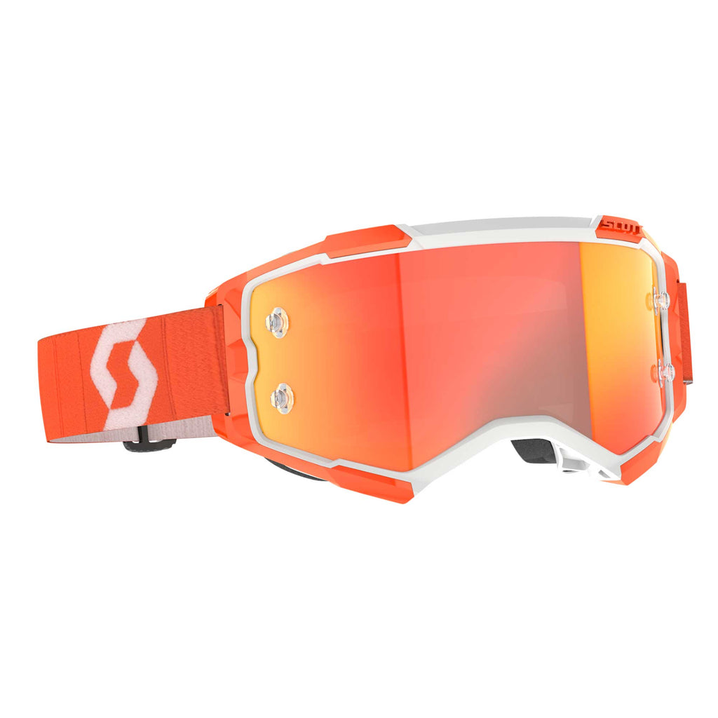 Scott FURY Goggles (Orange/White) Orange Chrome Lens