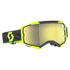 Scott FURY Goggles (Zebra Black/Neon Yellow) Yellow Chrome Lens