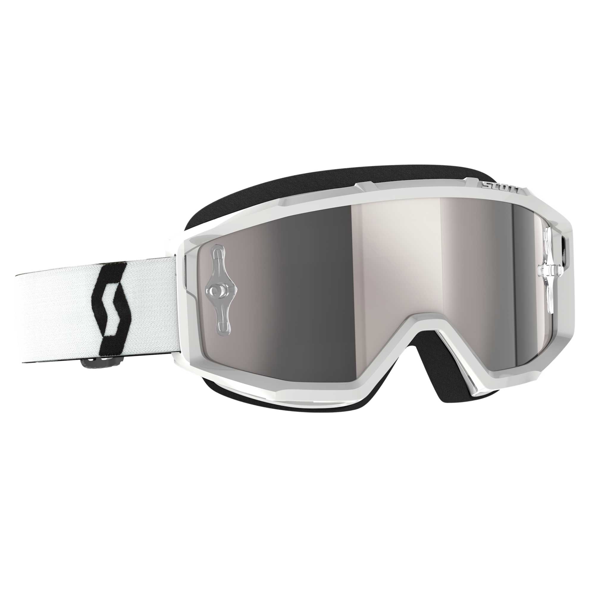 Scott PRIMAL Goggles (White) Chrome Silver Lens