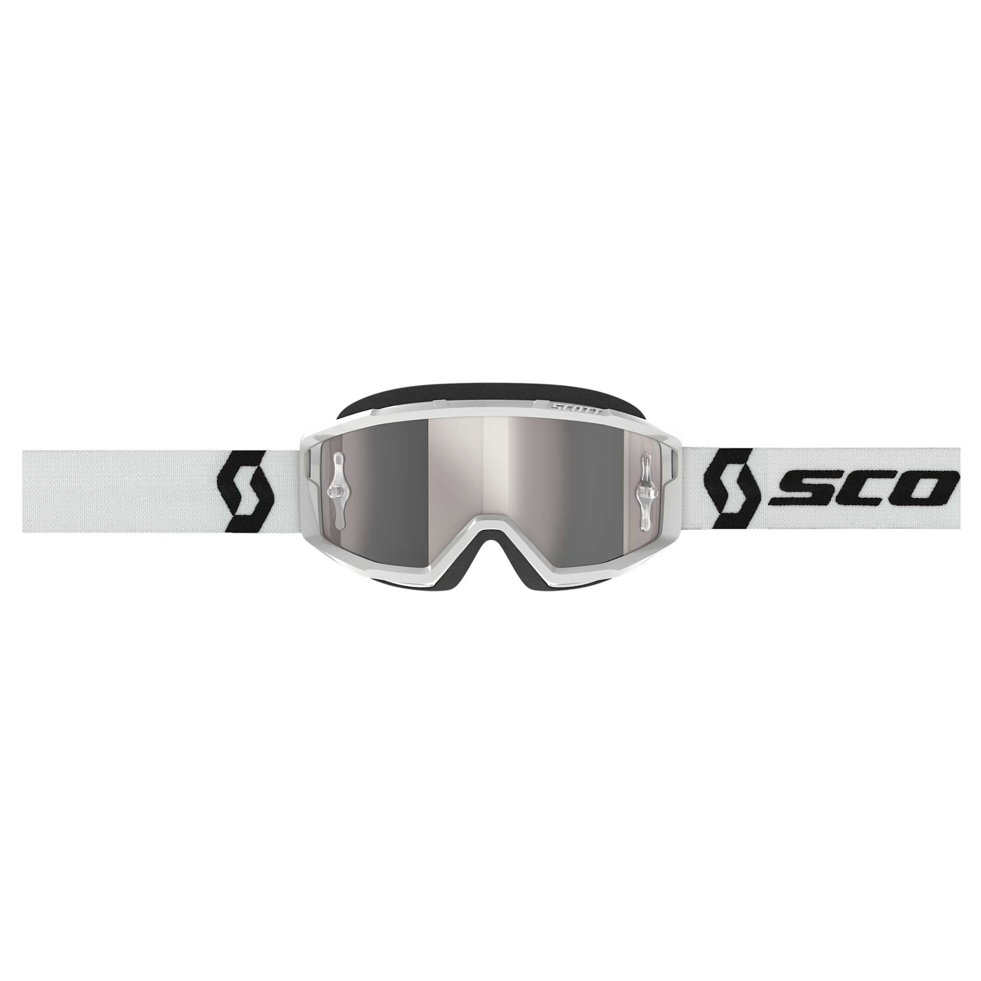 Scott PRIMAL Goggles (White) Chrome Silver Lens