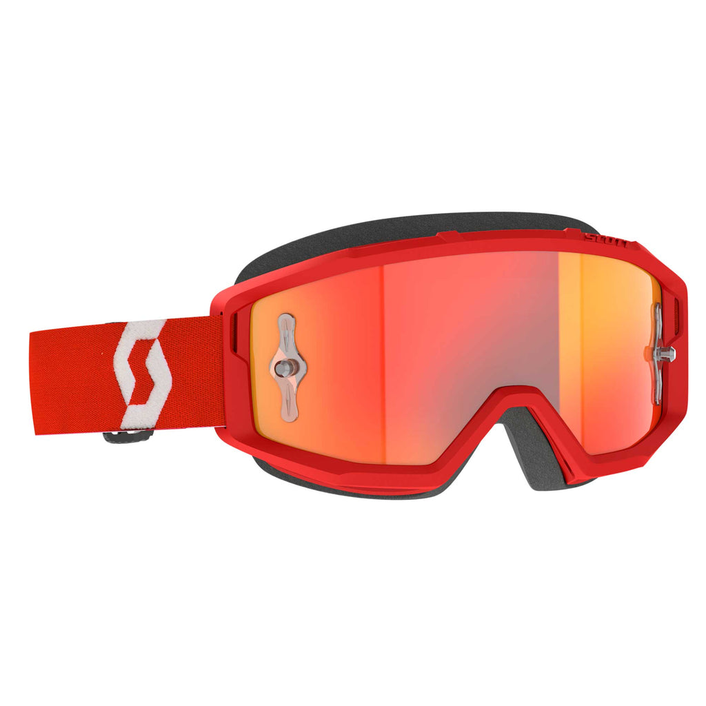 Scott PRIMAL Goggles (Red/White) Chrome Orange Lens