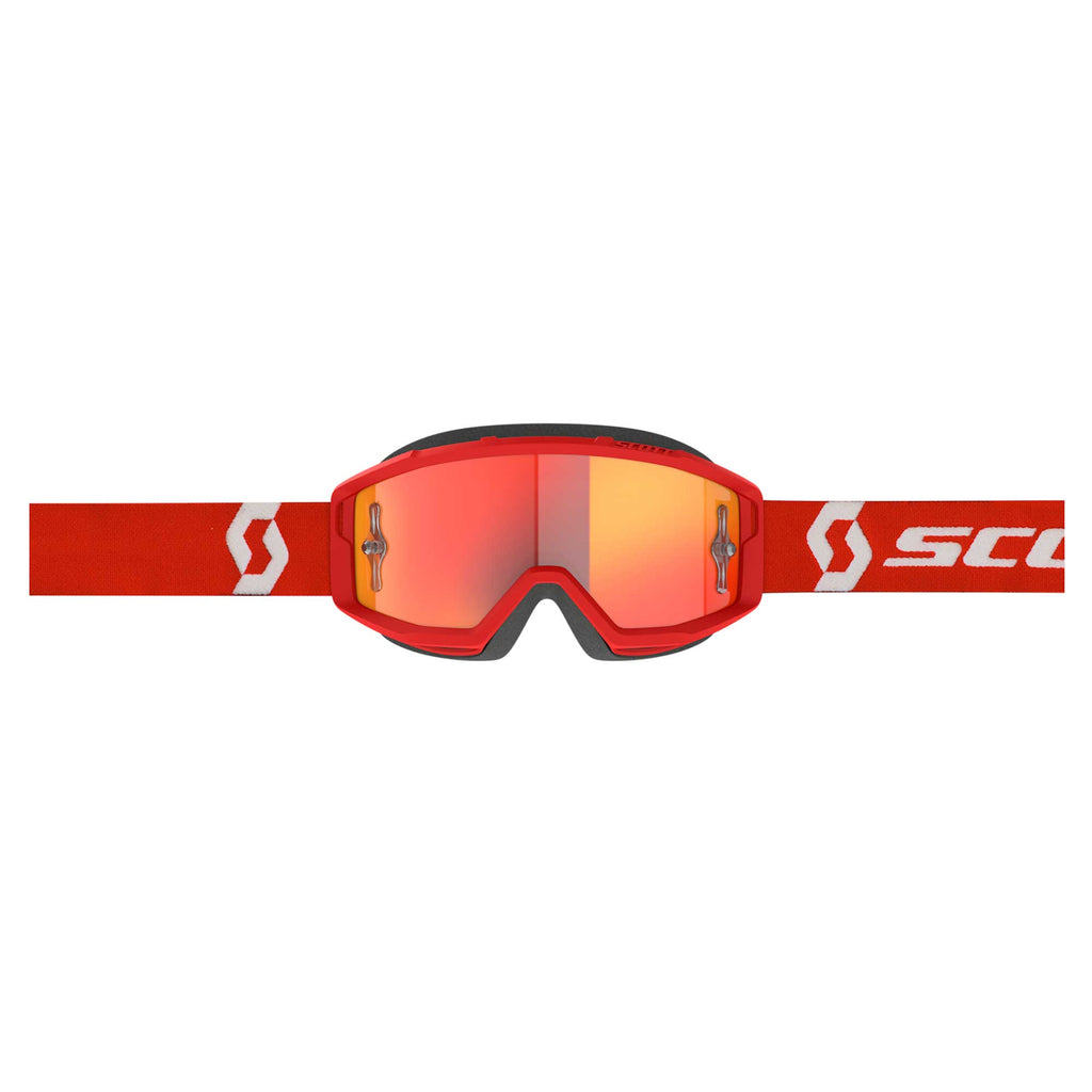 Scott PRIMAL Goggles (Red/White) Chrome Orange Lens