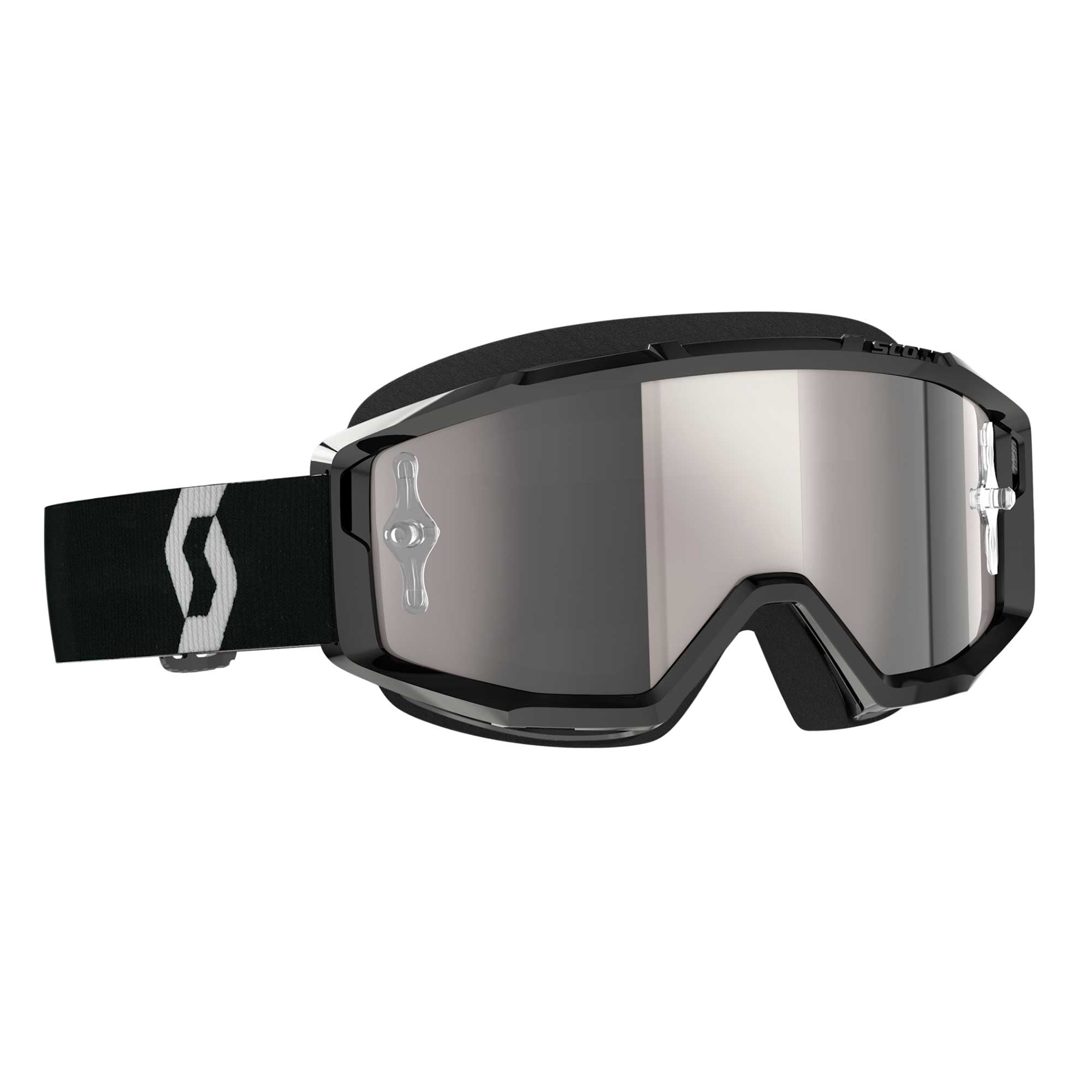 Scott PRIMAL Goggles (Black/White) Chrome Silver Lens