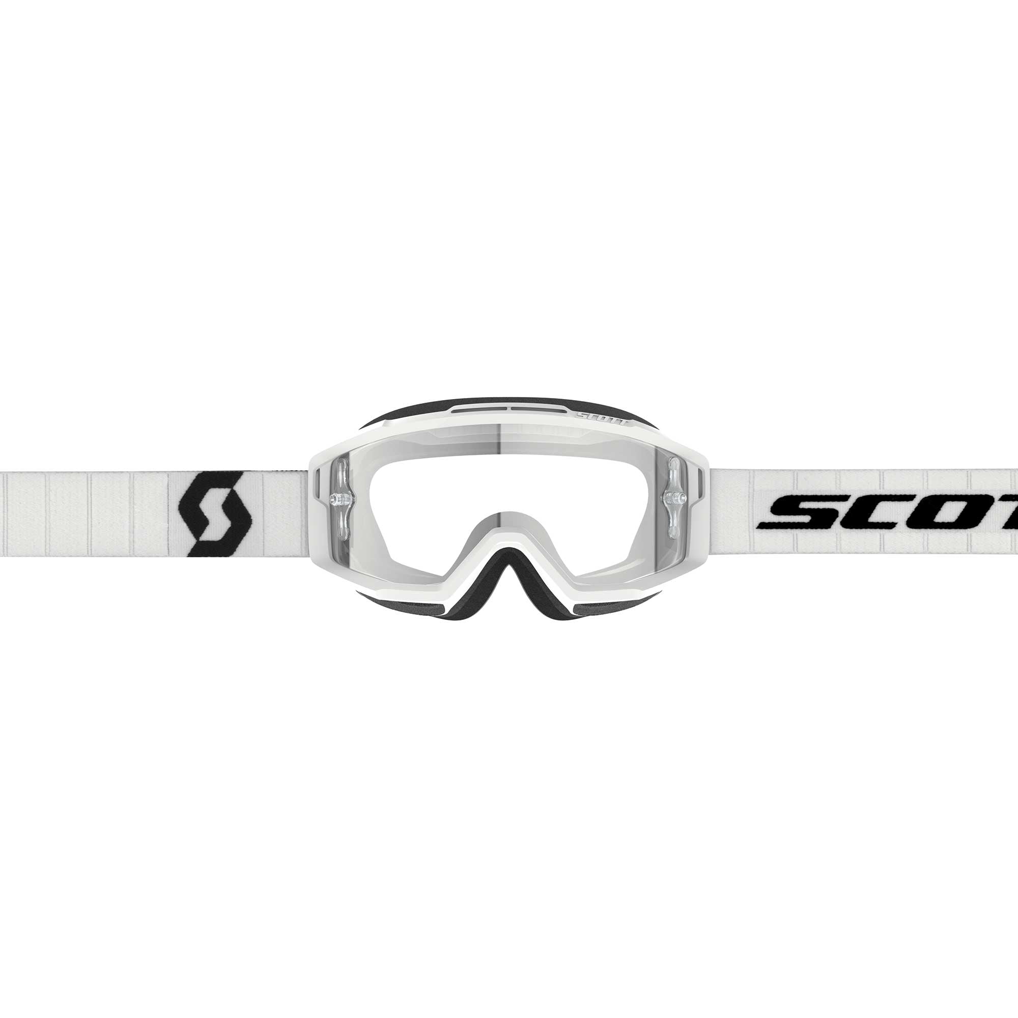 Scott SPLIT OTG Goggles (White/Black) Clear Lens