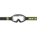 Scott SPLIT OTG Goggles (Zebra Black/Neon Yellow) Clear Lens