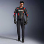 Alpinestars GP FORCE V2 Airflow Motorcycle Leather Jacket (Black/Red Fluo)