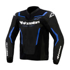 Alpinestars GP FORCE AIR V2 Motorcycle Leather Vented Jacket (Black/Metalic Blue)