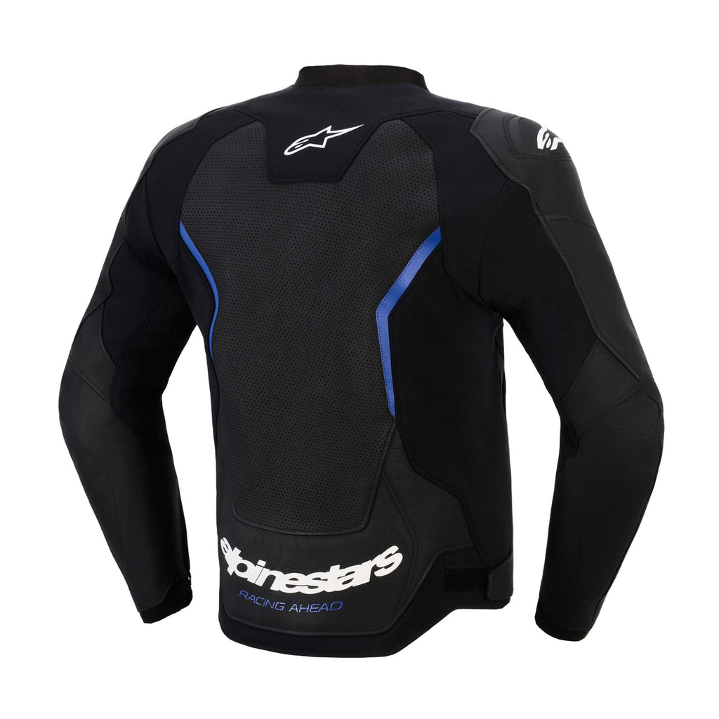 Alpinestars GP FORCE AIR V2 Motorcycle Leather Vented Jacket (Black/Metalic Blue)