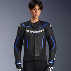 Alpinestars GP FORCE AIR V2 Motorcycle Leather Vented Jacket (Black/Metalic Blue)