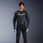 Alpinestars GP FORCE AIR V2 Motorcycle Leather Vented Jacket (Black/Metalic Blue)