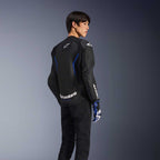 Alpinestars GP FORCE AIR V2 Motorcycle Leather Vented Jacket (Black/Metalic Blue)