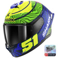 Shark Skwal Cup Replica Granado Motorcycle Helmet (Blue/Yellow)