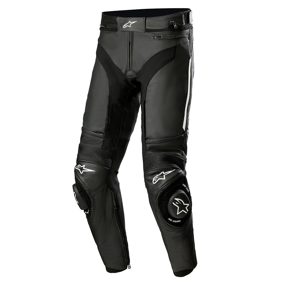 Alpinestars Missile V3 Motorcycle Leather Jeans (Black/White) *Regular Leg*