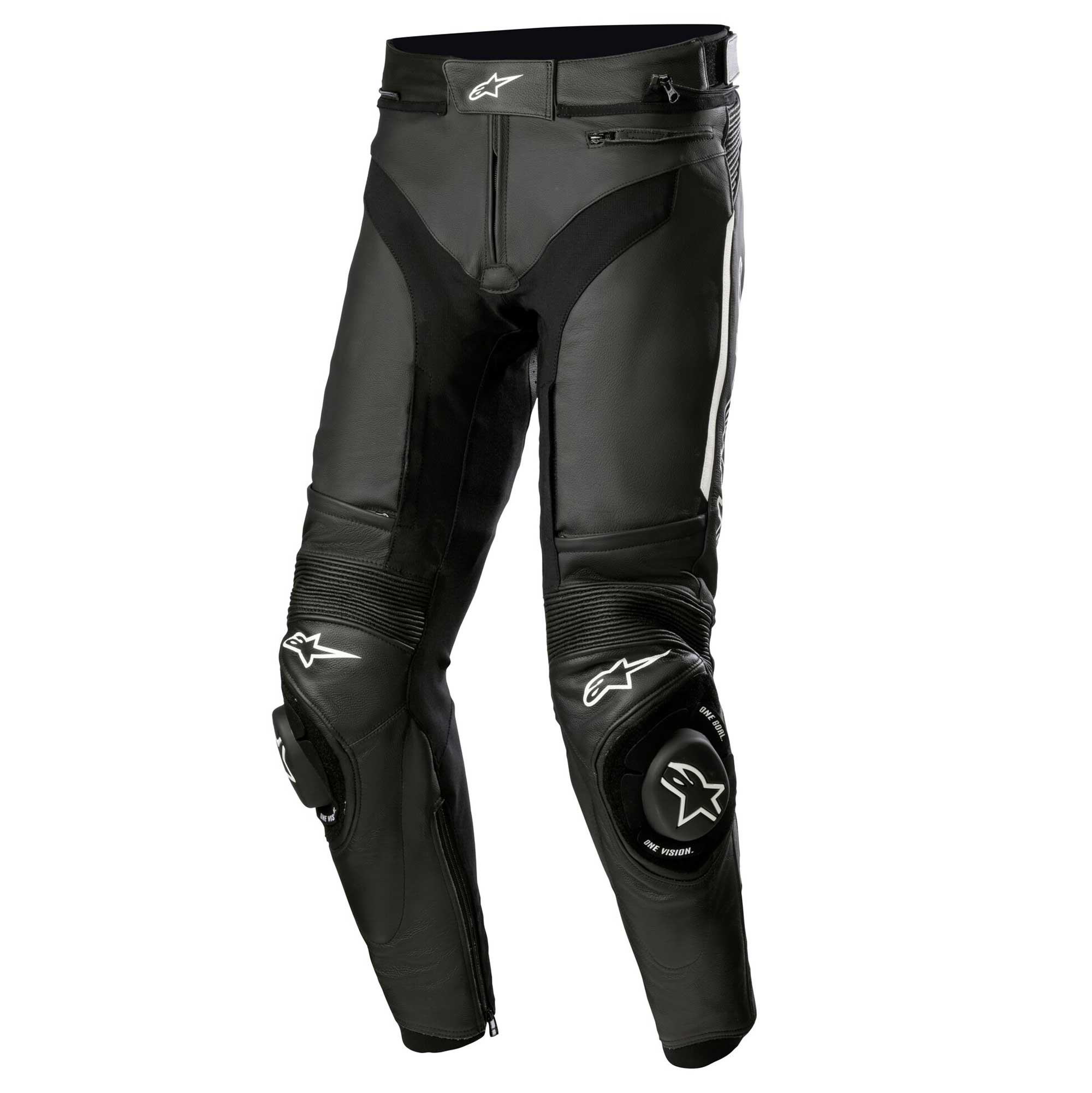 Alpinestars Missile V3 Motorcycle Leather Jeans (Black/White) *Regular Leg*