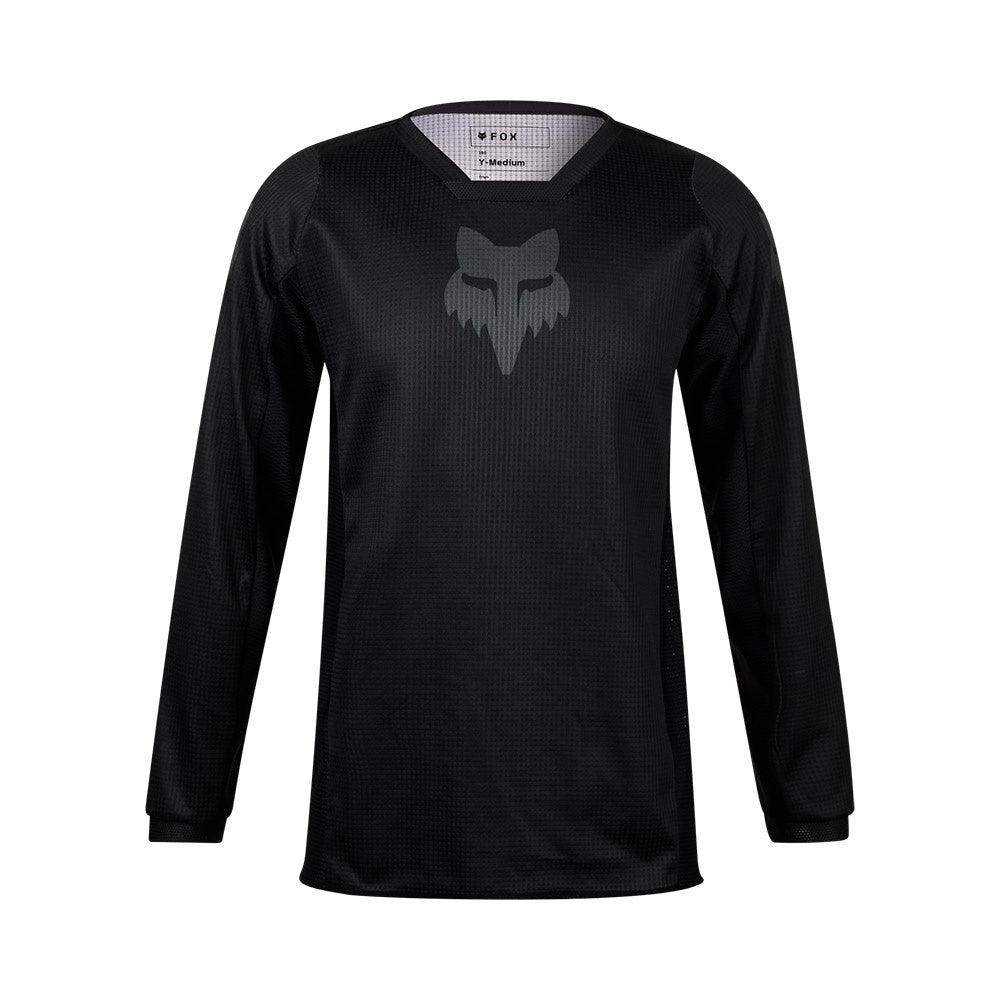 FOX Racing Youth 180 BLACKOUT MX Jersey (Black/Black)
