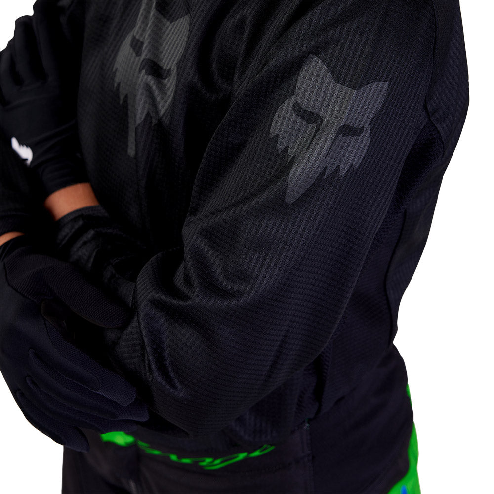 FOX Racing Youth 180 Blackout MX Gear Set (Black/Black)