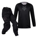 FOX Racing Youth 180 Blackout MX Gear Set (Black/Black)