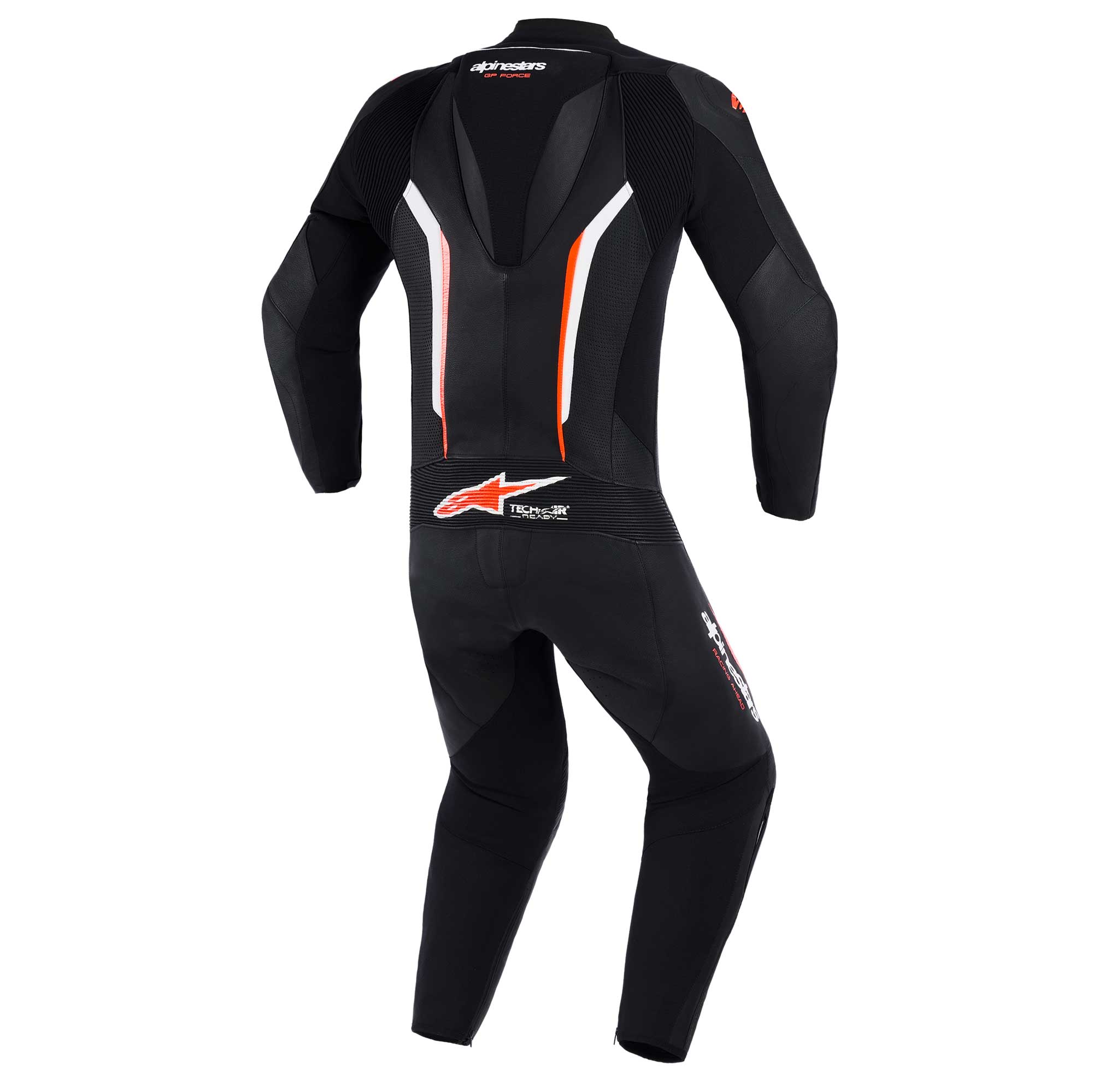 Alpinestars GP Force V2 Motorcycle Leather Race 1pc Suit (Black/White/Red Fluo)