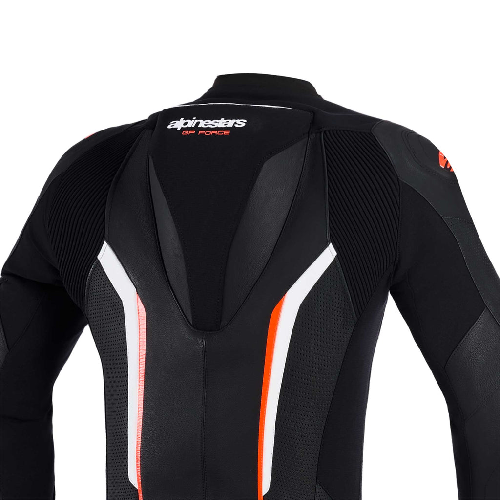 Alpinestars GP Force V2 Motorcycle Leather Race 1pc Suit (Black/White/Red Fluo)