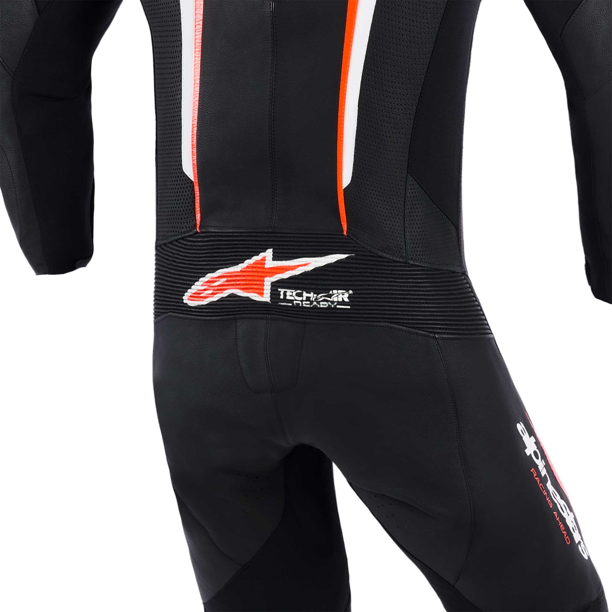 Alpinestars GP Force V2 Motorcycle Leather Race 1pc Suit (Black/White/Red Fluo)
