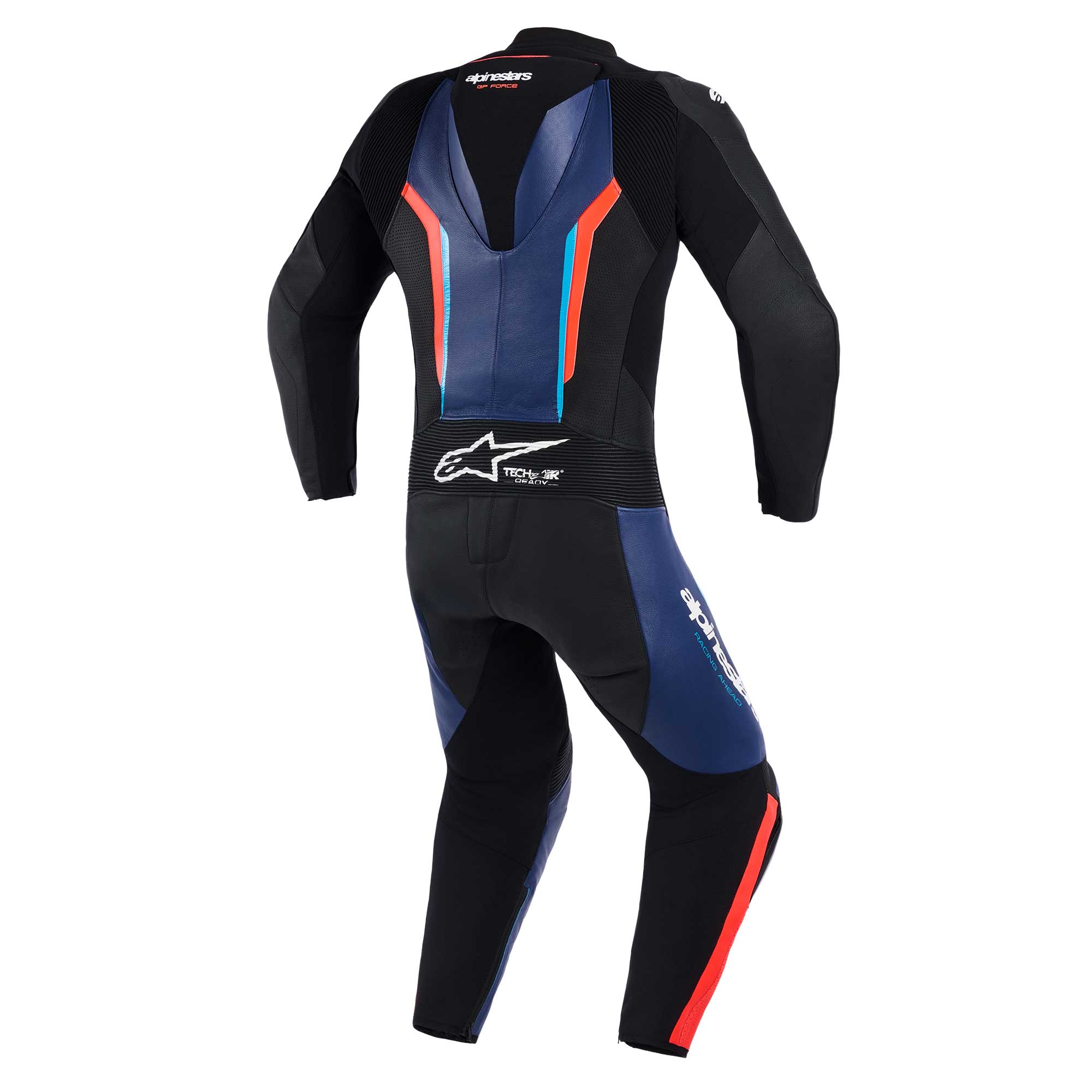 Alpinestars GP Force V2 Motorcycle Leather Race 1pc Suit (Black/Blue/Red Fluo)