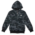 FOX Racing Youth Hoodie - FOX HEAD Camo Fleece ZIP (Black Camo)
