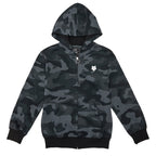 FOX Racing Youth Hoodie - FOX HEAD Camo Fleece ZIP (Black Camo)