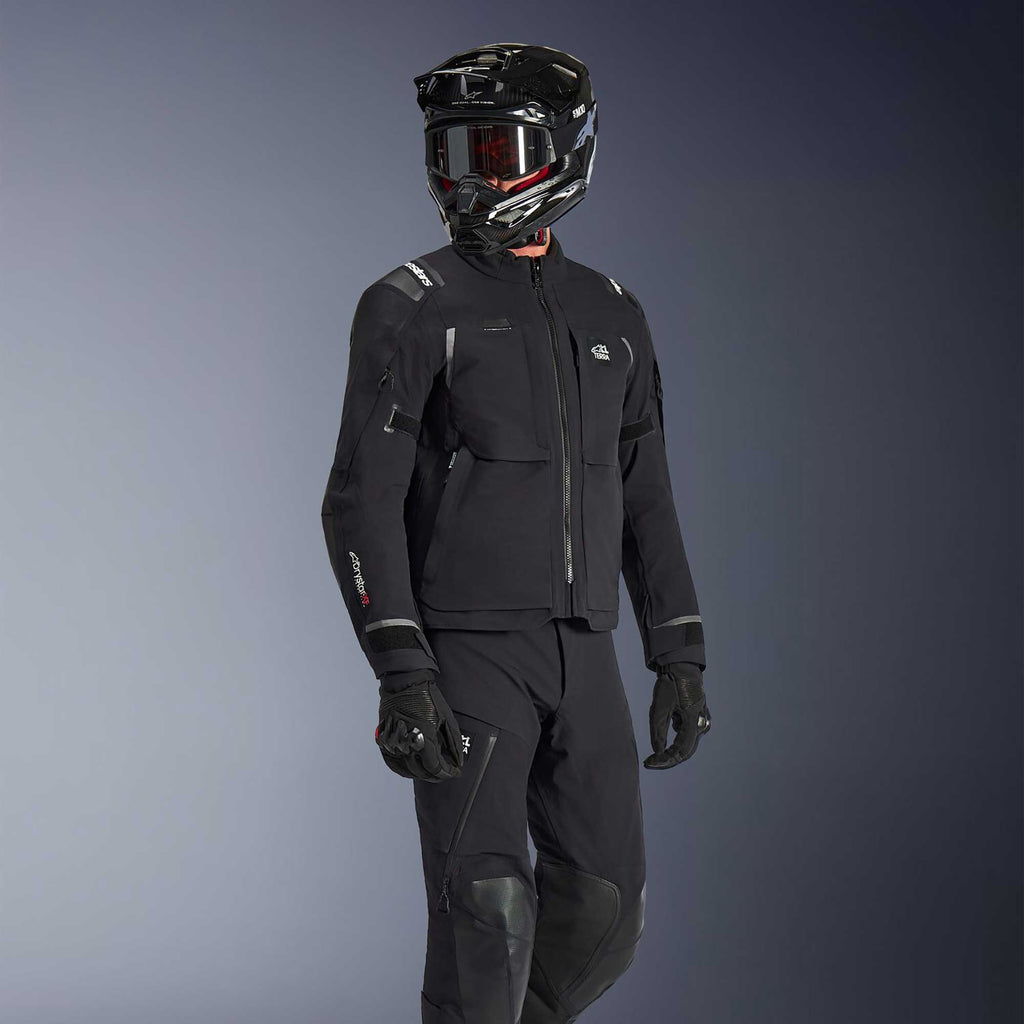 Alpinestars ANDES PRO Drystar XF Motorcycle Textile Adventure Touring Jacket (Black/Dark Grey)