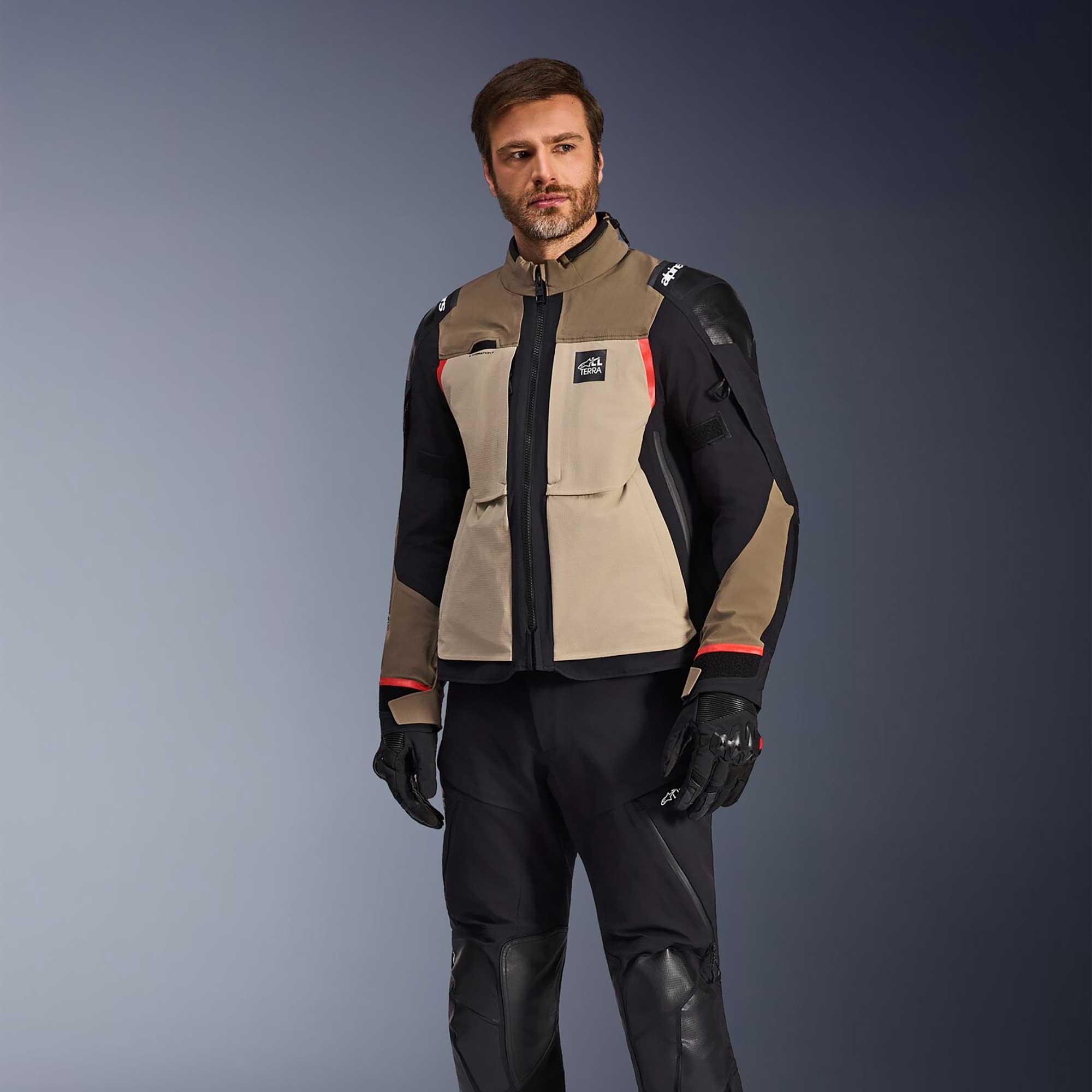 Alpinestars ANDES PRO Drystar XF Motorcycle Textile Adventure Touring Jacket (Walnet/Aluminum)
