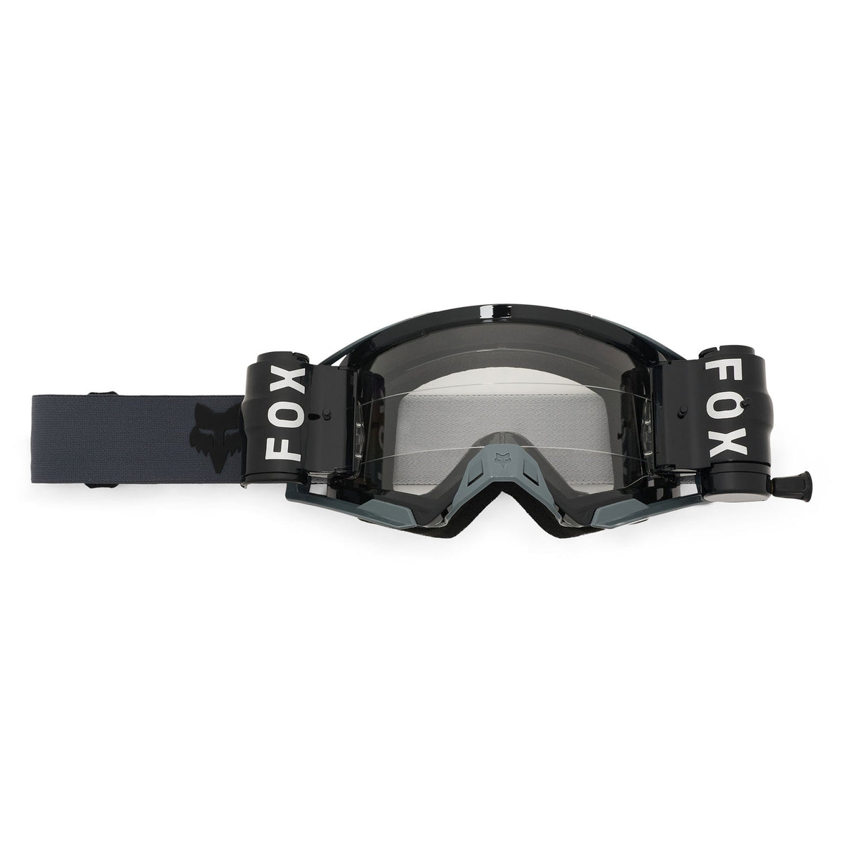 FOX Racing AIRSPACE V3 Roll-Offs MX Goggles (Graphite) Clear Lens