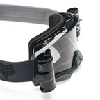 FOX Racing AIRSPACE V3 Roll-Offs MX Goggles (Graphite) Clear Lens