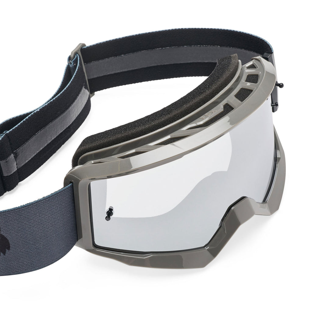 FOX Racing MAIN V3 CORE MX Goggles (Pewter) Mirror Silver Lens