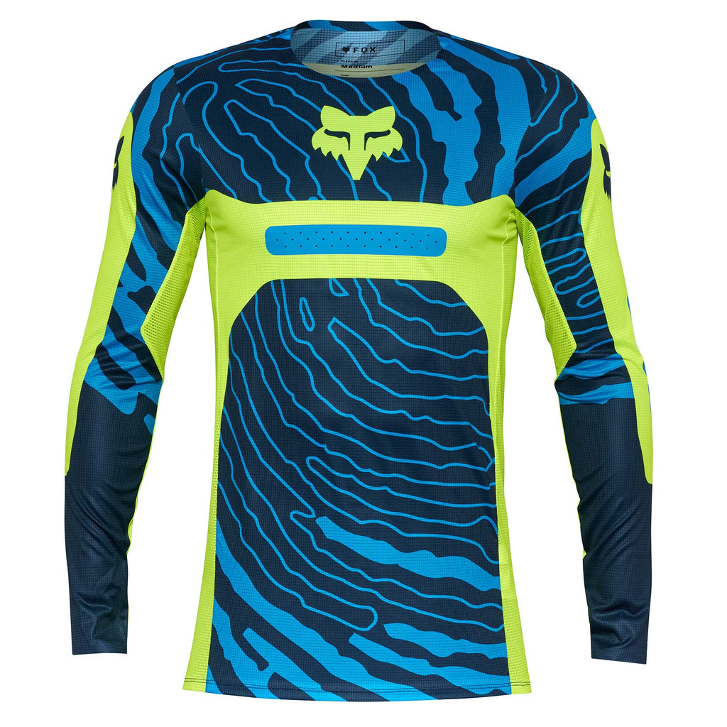 FOX Racing FlexAir IMPRESSION MX Jersey (Fluo Yellow/Blue)