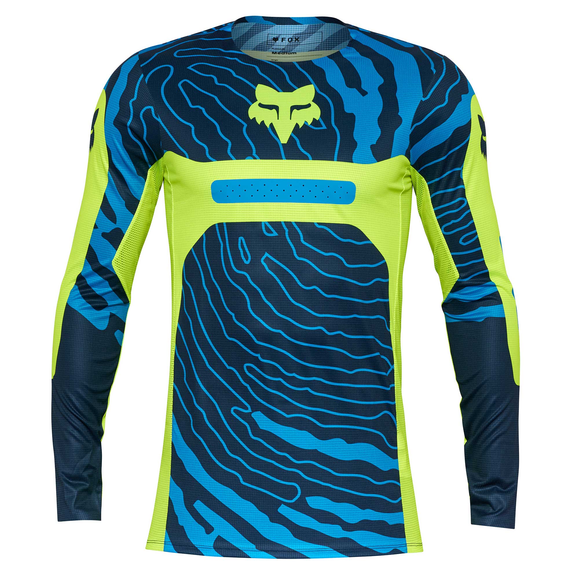 FOX Racing FlexAir IMPRESSION MX Jersey (Fluo Yellow/Blue)