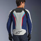 Alpinestars AST V3 AIR Motorcycle Vented Jacket (Silver/Deep Blue/Bright Red)